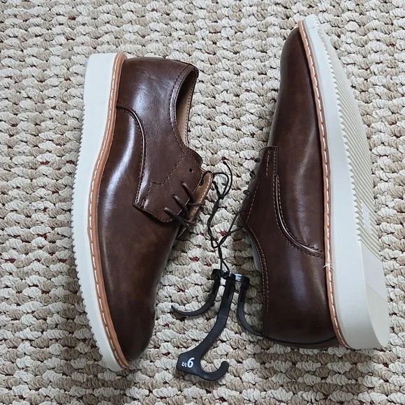 George Memory Foam Kradinn Dress Oxford Size 9.5 Dark Brown Shoes - Picture 3 of 3
